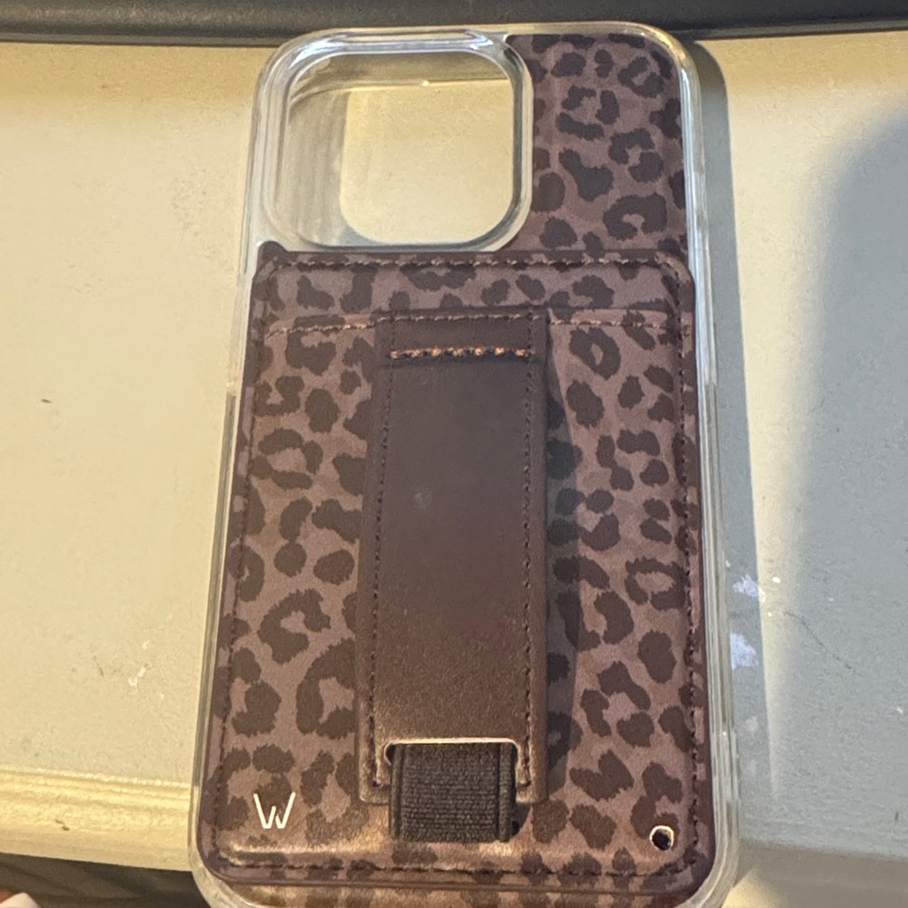 Shadow leopard magnetic case with wallet